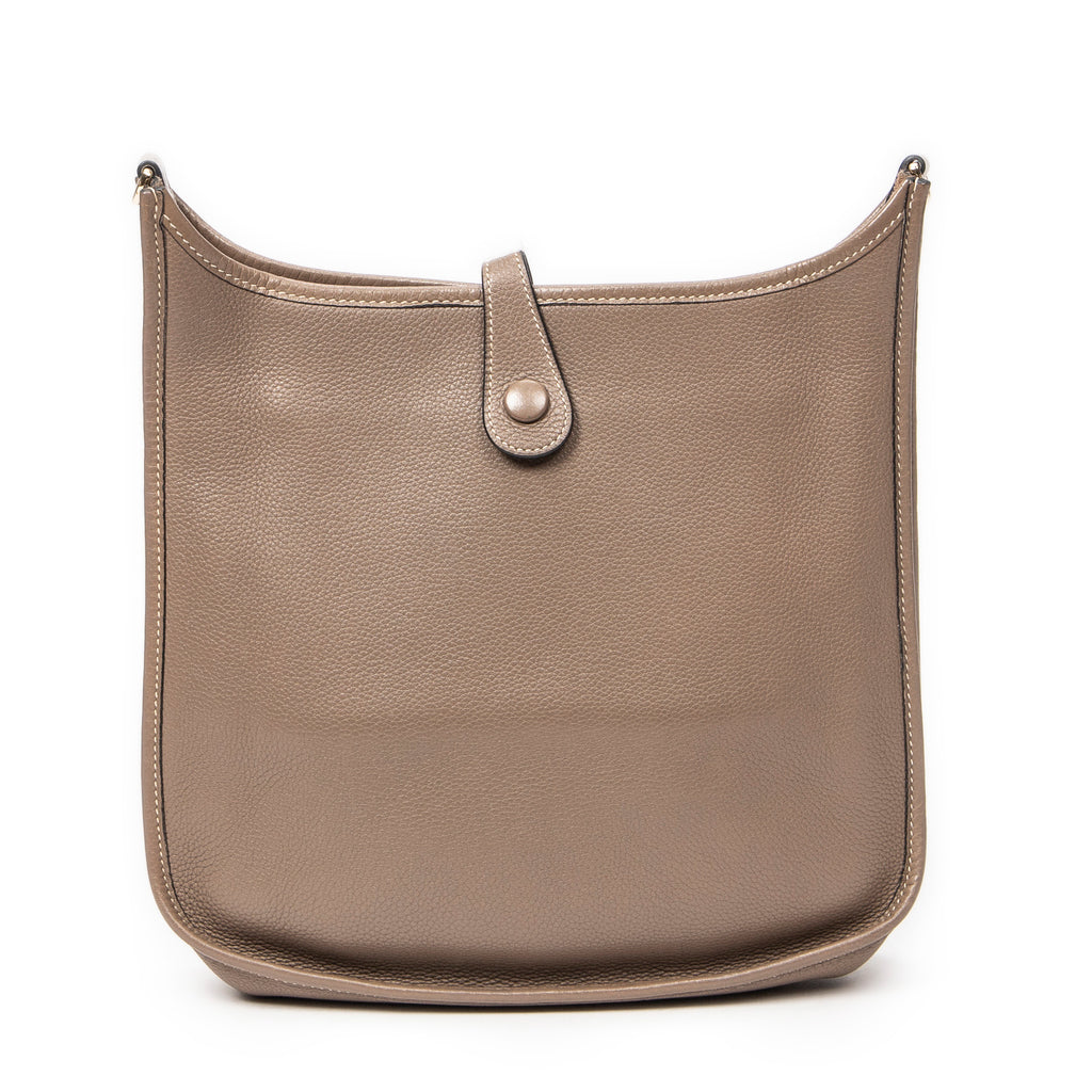 Shoulder Bag Evelyne I PM Etoupe Clemence Leather