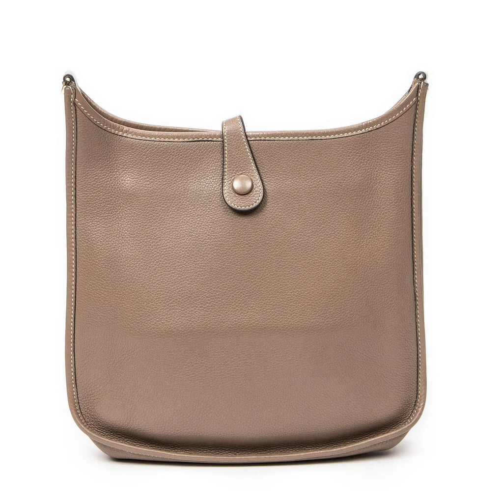 Sac bandoulière Evelyne I PM Étoupe Cuir Clémence