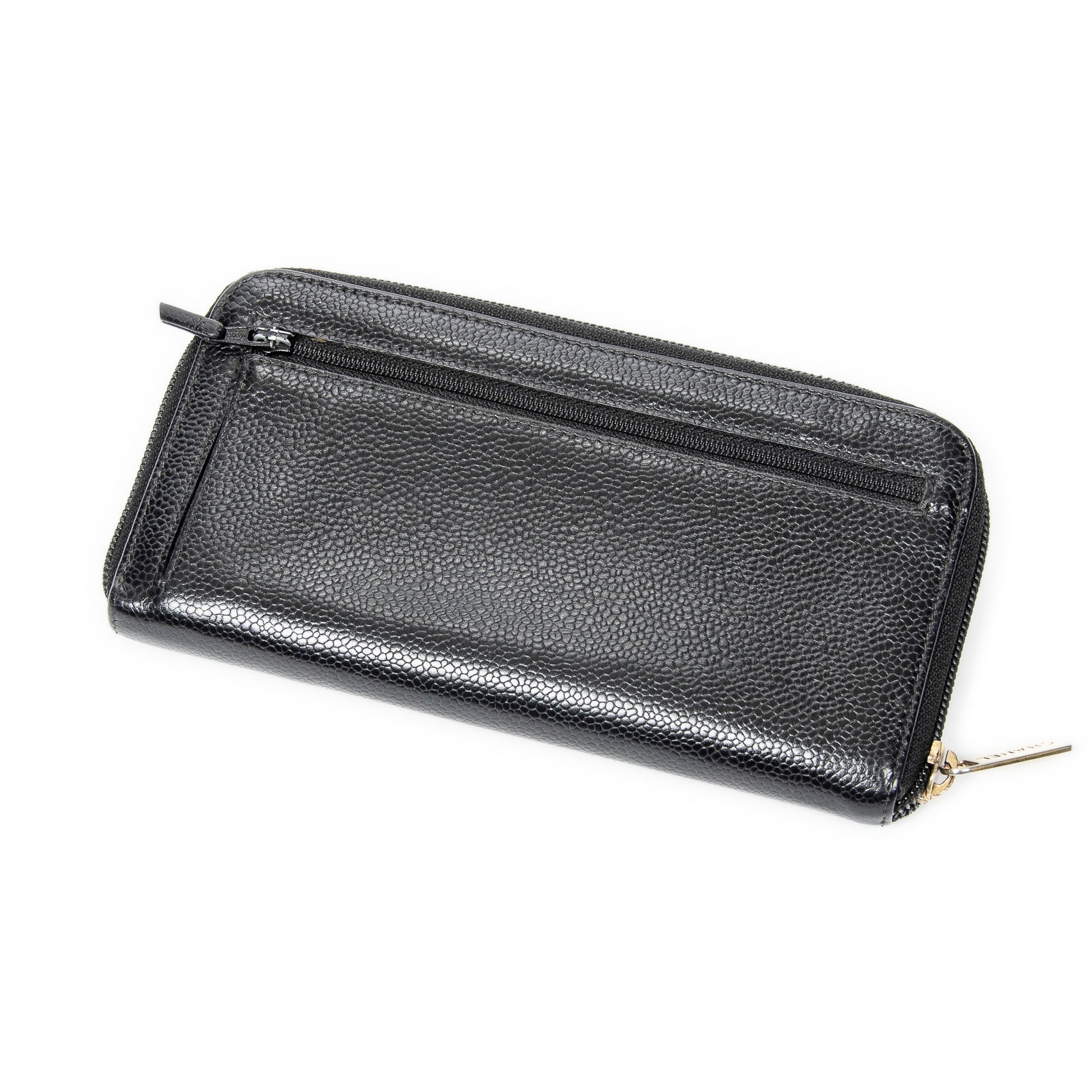 Wallet Timeless Zip Around Wallet Black Caviar Leather