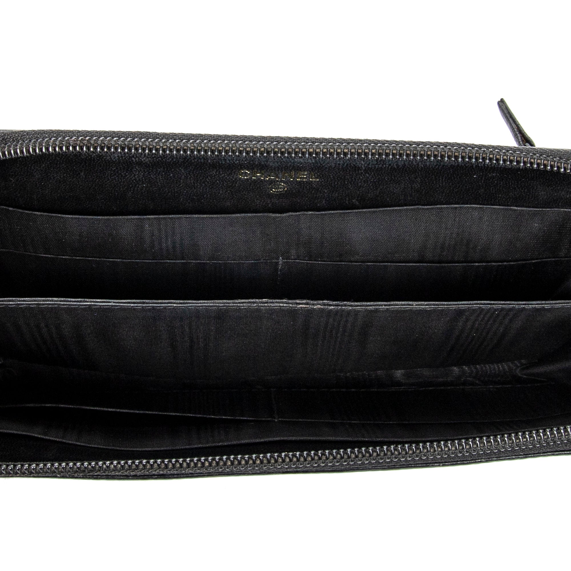 Wallet Timeless Zip Around Wallet Black Caviar Leather