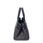 Shoulder Bag Small Grommet Canapa Tote Navy Canapa Canvas