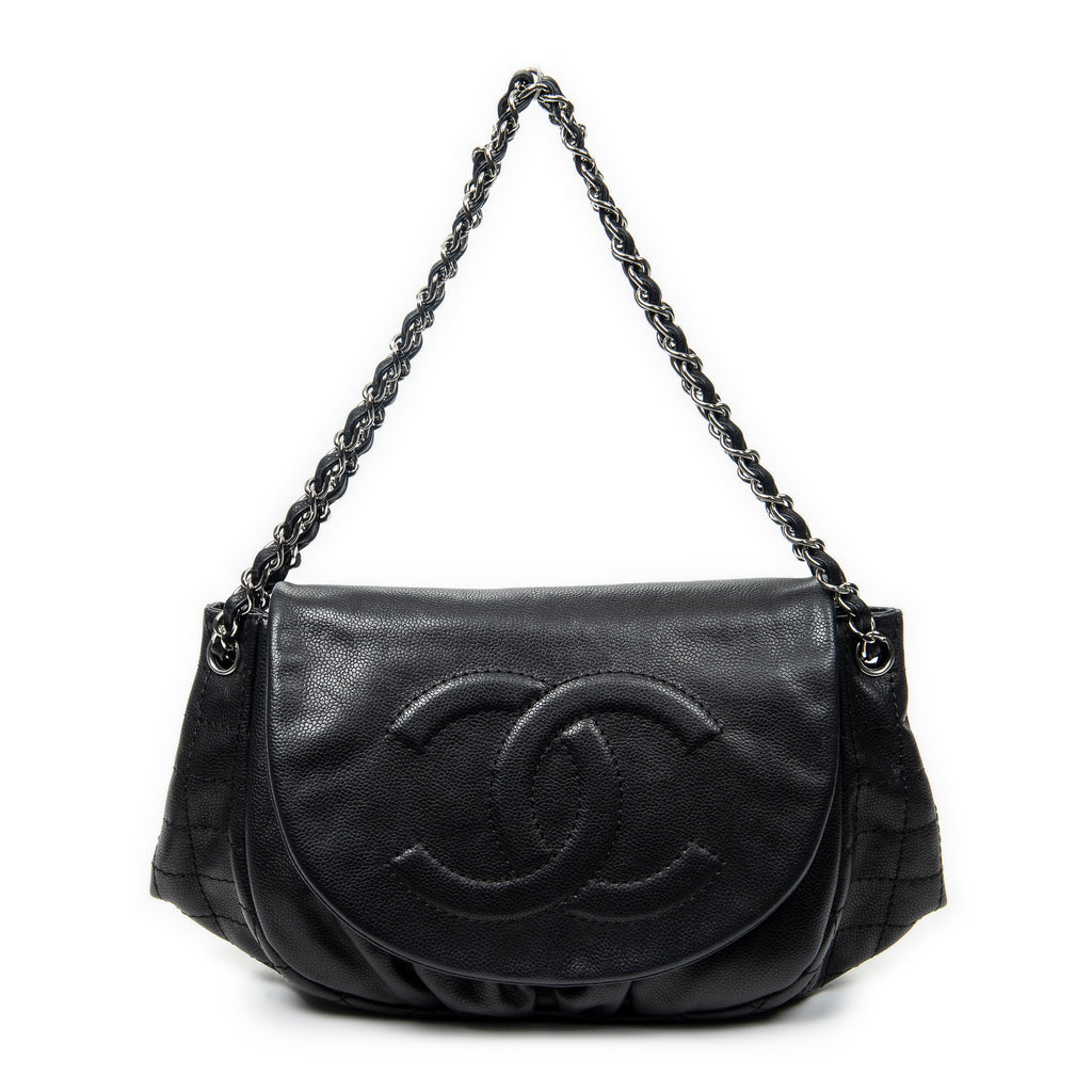 Shoulder Bag Timeless Accordion Flap Black Caviar Leather