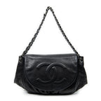 Shoulder Bag Timeless Accordion Flap Black Caviar Leather