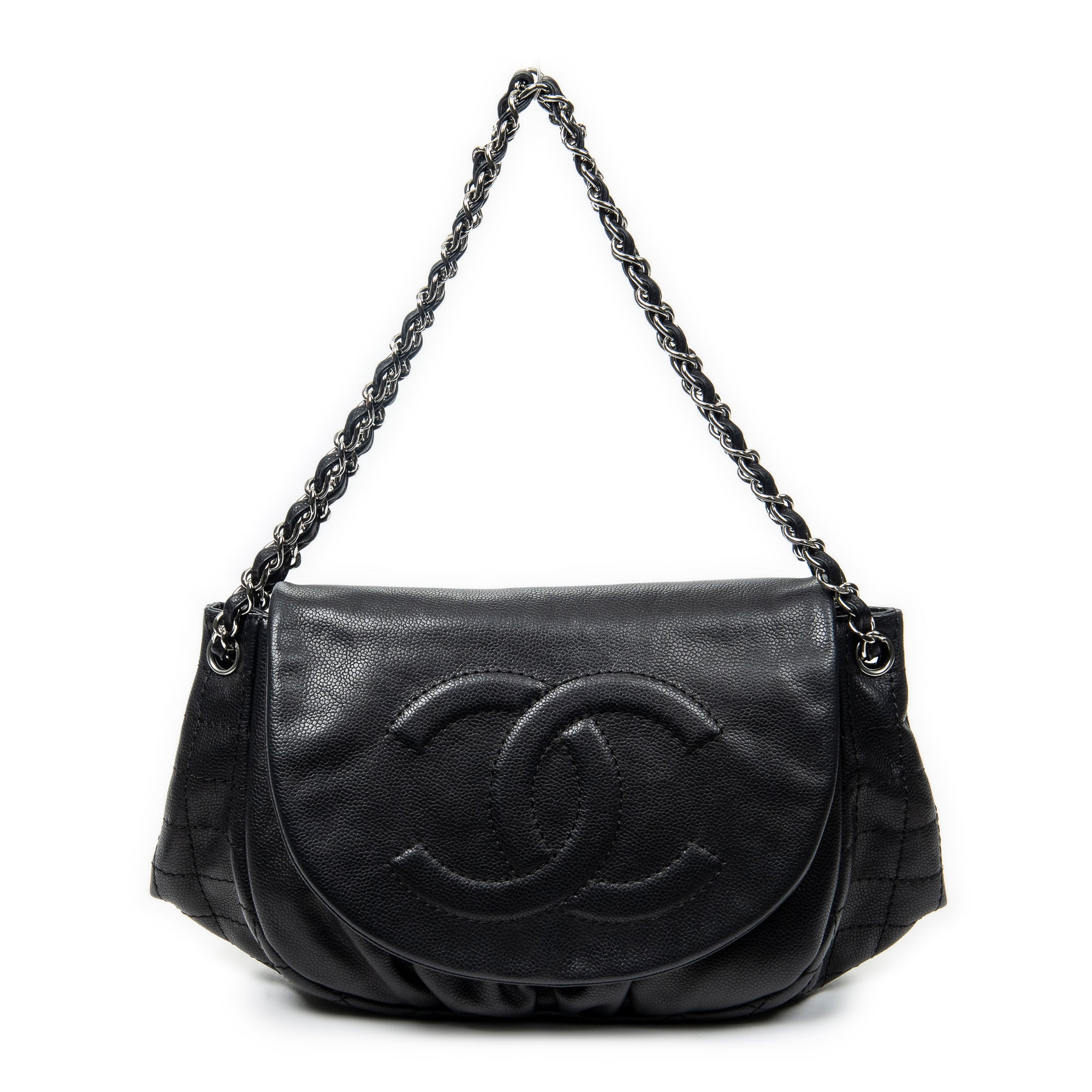 Shoulder Bag Timeless Accordion Flap Black Caviar Leather