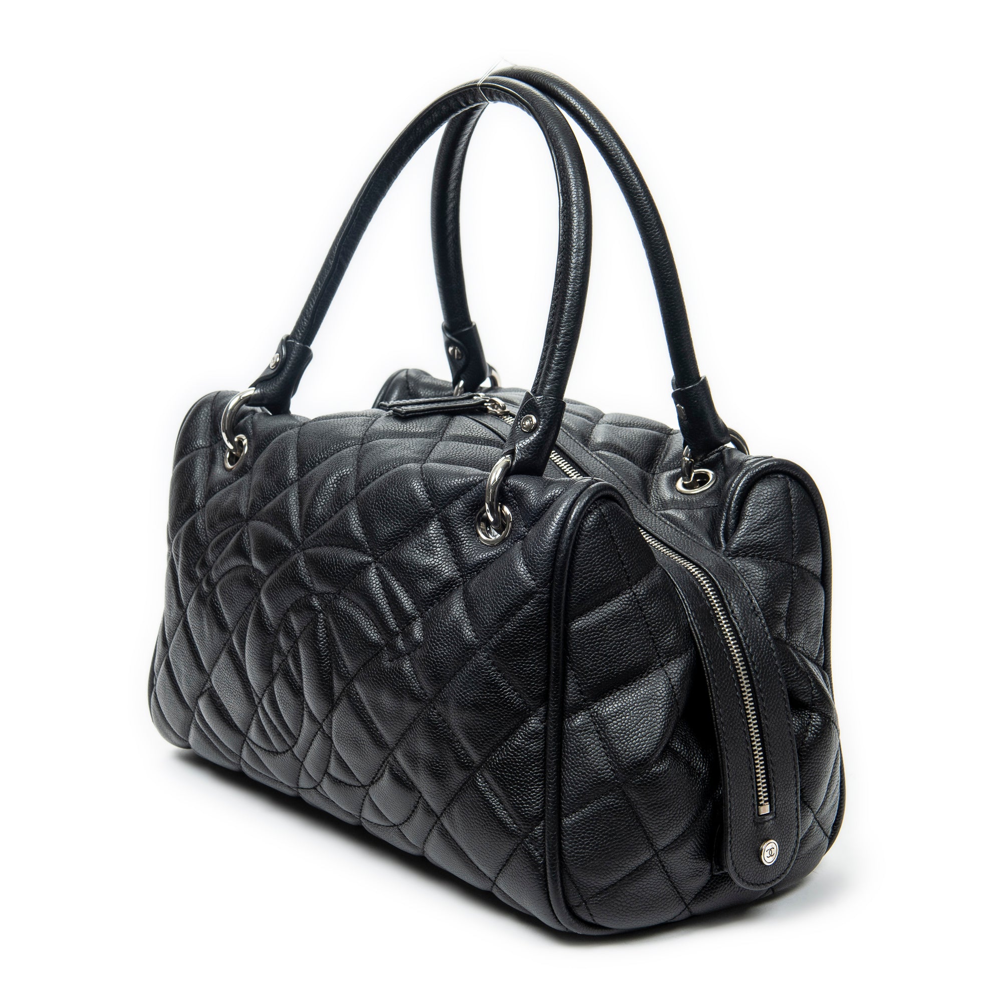 Shoulder Bag Timeless Boston Black Quilted Caviar Leather