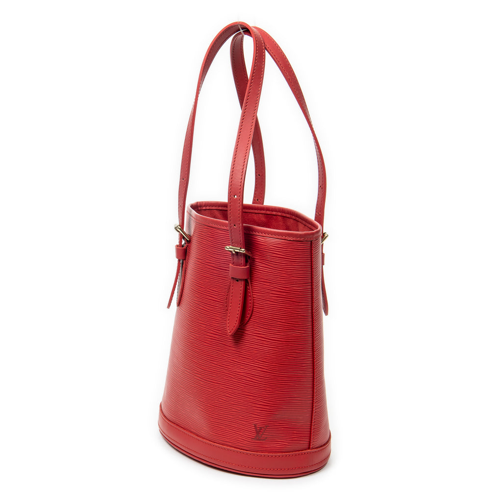 Shoulder Bag Bucket PM Red Epi