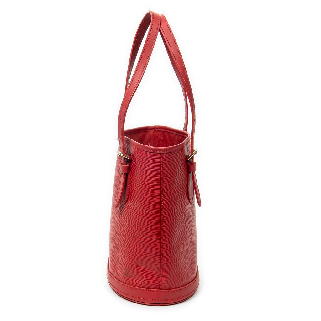 Shoulder Bag Bucket PM Red Epi