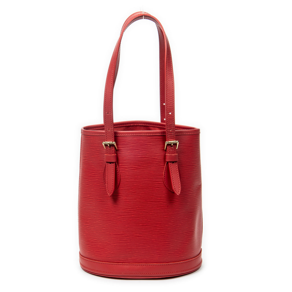 Shoulder Bag Bucket PM Red Epi