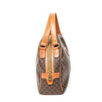 Handbag Dome Bowler Bag Brown Macadam Coated Canvas