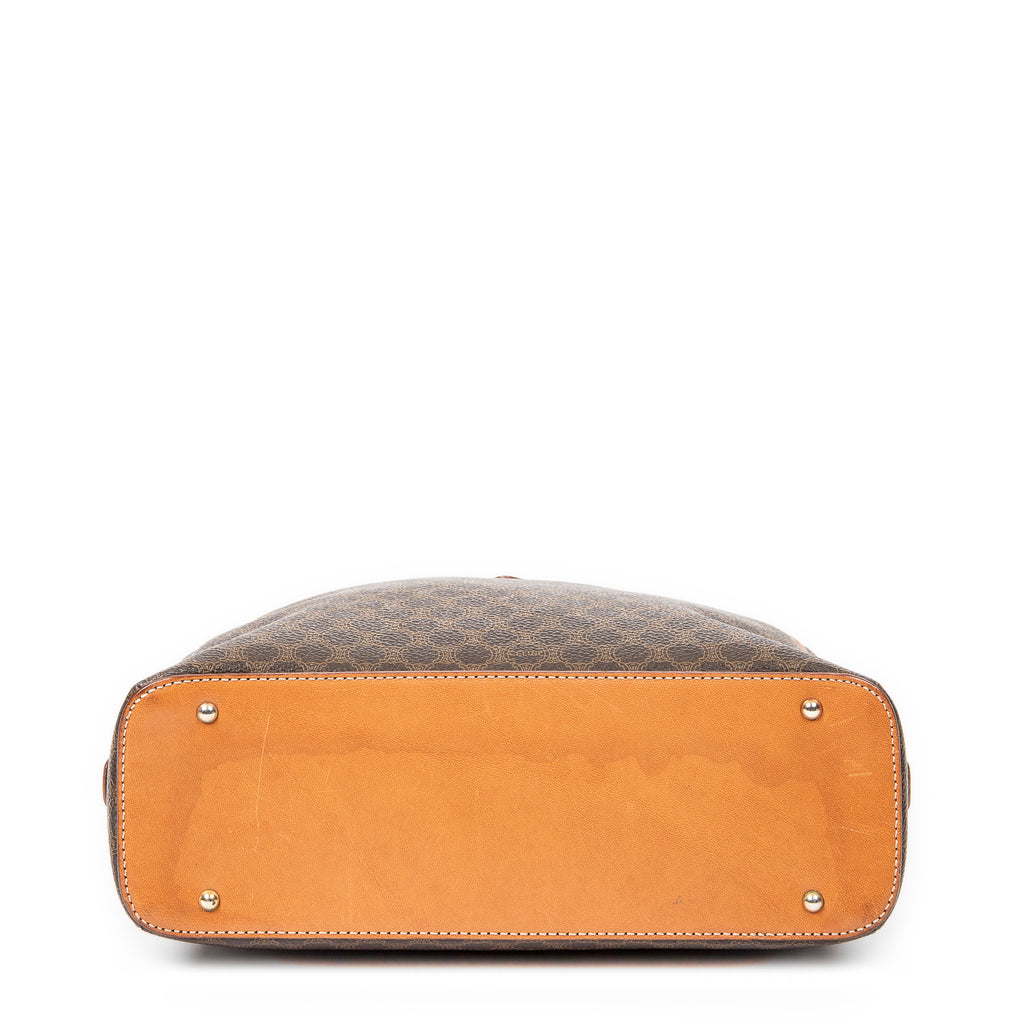 Handbag Dome Bowler Bag Brown Macadam Coated Canvas