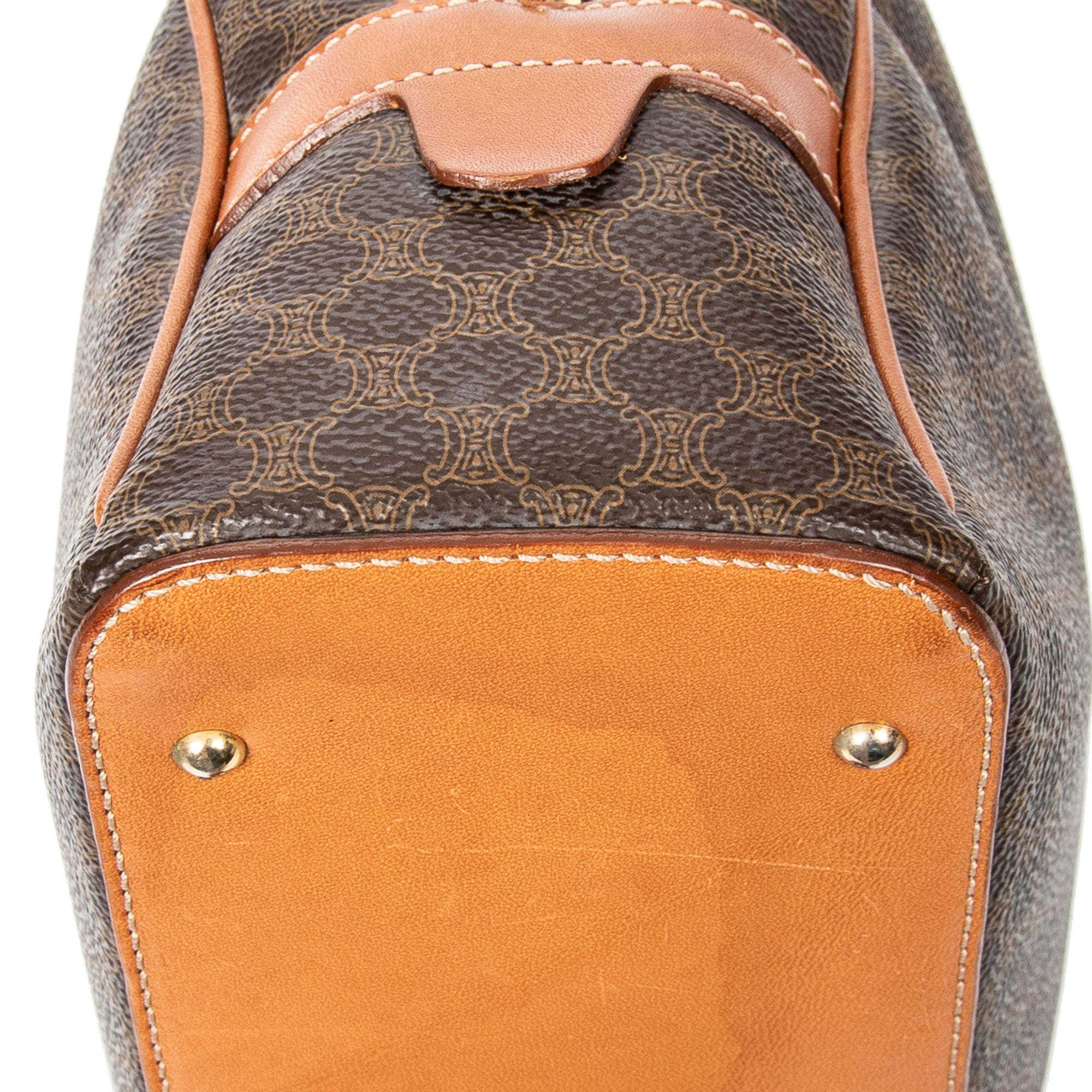 Handbag Dome Bowler Bag Brown Macadam Coated Canvas