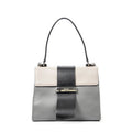 Shoulder Bag City Top Handle Bag Grey Calfskin Leather