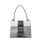 Shoulder Bag City Top Handle Bag Grey Calfskin Leather