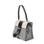 Shoulder Bag City Top Handle Bag Grey Calfskin Leather