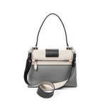 Shoulder Bag City Top Handle Bag Grey Calfskin Leather
