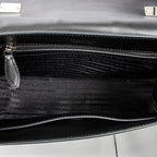 Shoulder Bag City Top Handle Bag Grey Calfskin Leather