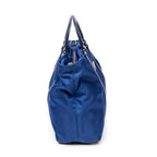 Shoulder Bag Small Convertible Zip Tote Blue Nylon Canvas