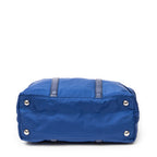 Shoulder Bag Small Convertible Zip Tote Blue Nylon Canvas