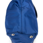 Shoulder Bag Small Convertible Zip Tote Blue Nylon Canvas