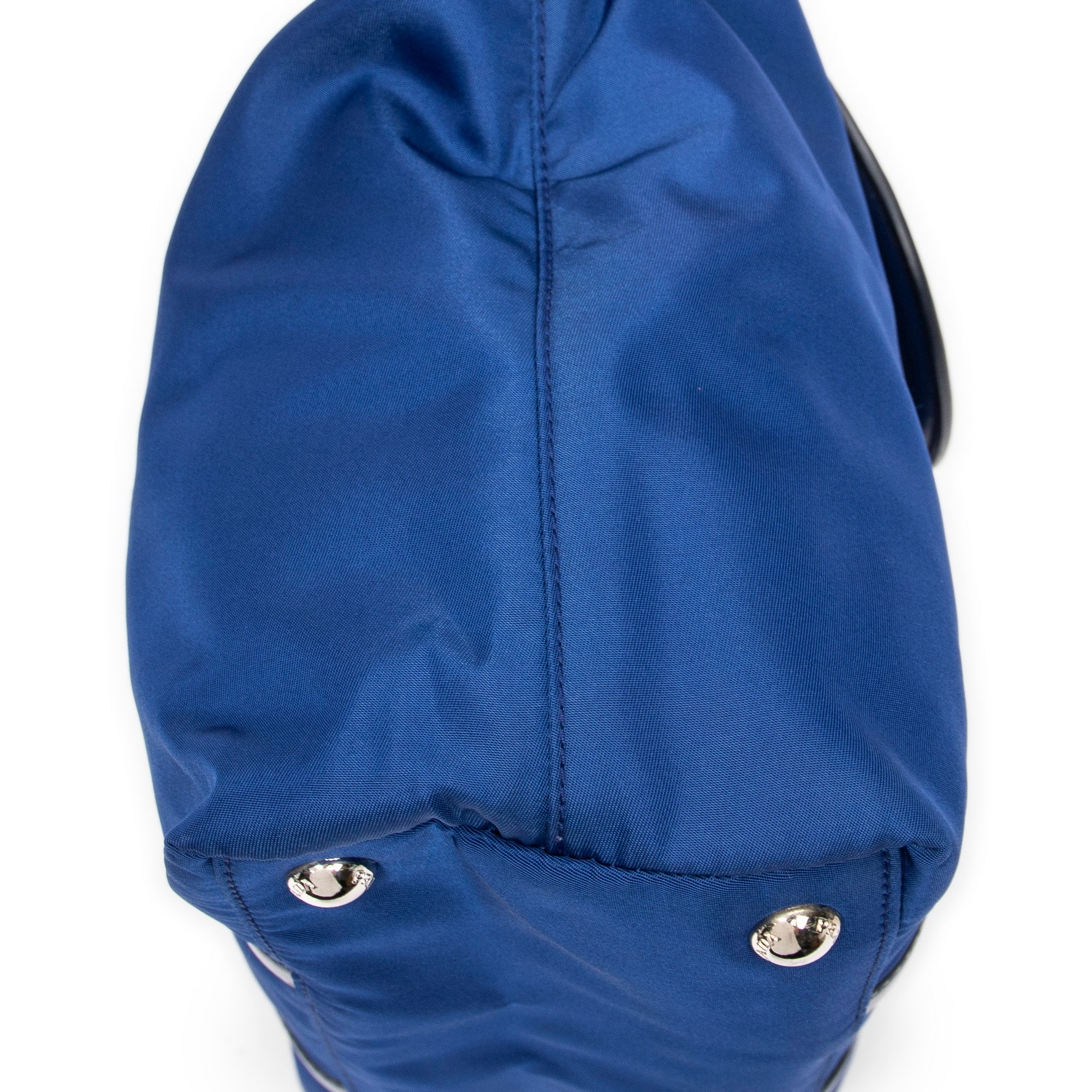 Shoulder Bag Small Convertible Zip Tote Blue Nylon Canvas