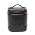 Handbag CC Tall Vanity Case Black Caviar Leather