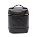 Handbag CC Tall Vanity Case Black Caviar Leather
