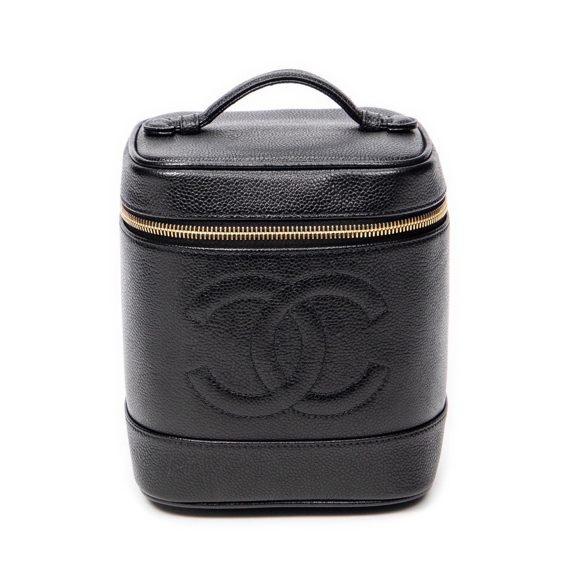 Handbag CC Tall Vanity Case Black Caviar Leather
