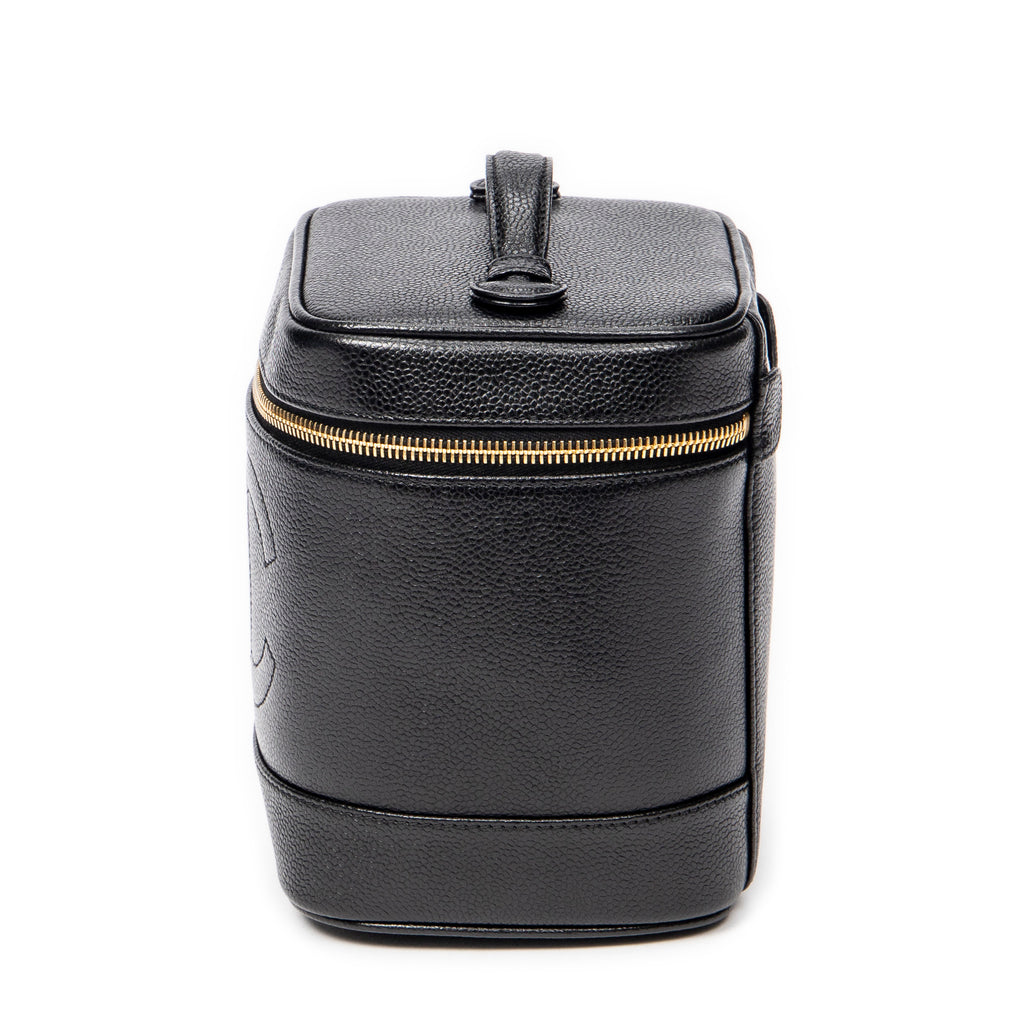 Handbag CC Tall Vanity Case Black Caviar Leather