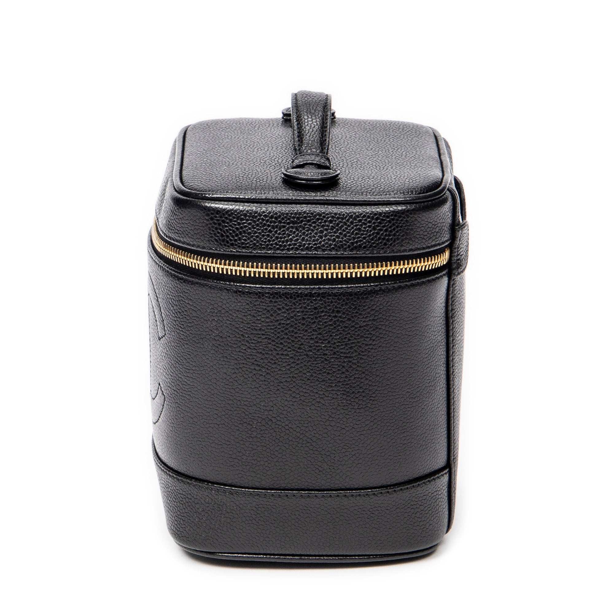 Handbag CC Tall Vanity Case Black Caviar Leather
