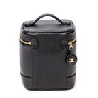 Handbag CC Tall Vanity Case Black Caviar Leather