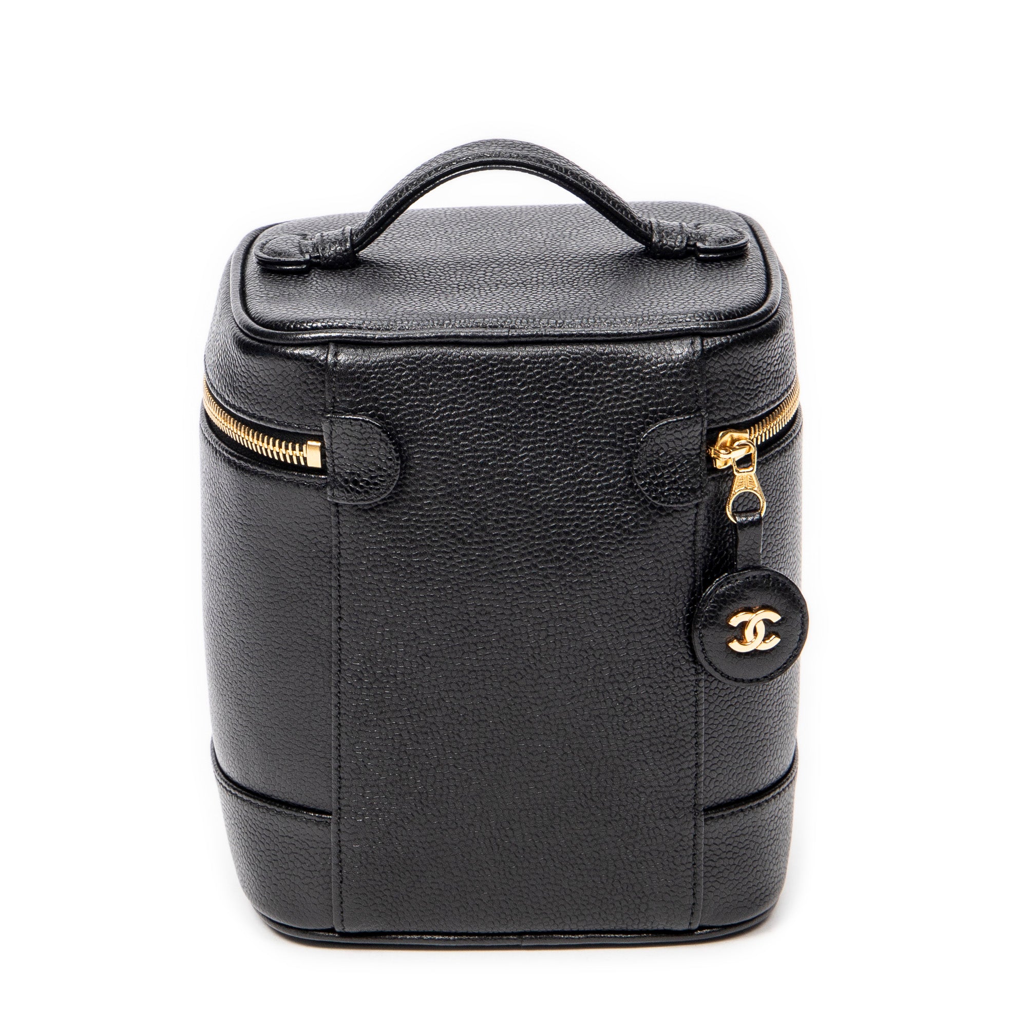 Handbag CC Tall Vanity Case Black Caviar Leather