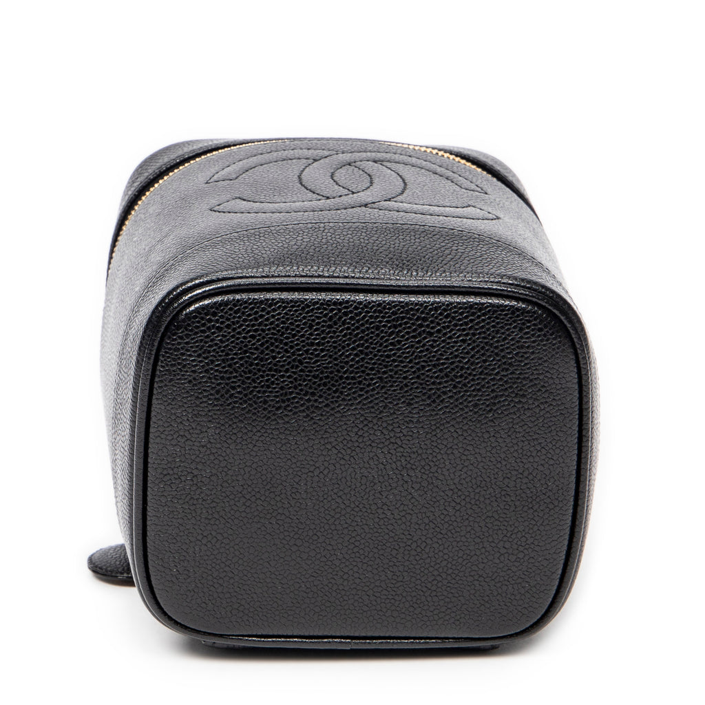 Handbag CC Tall Vanity Case Black Caviar Leather