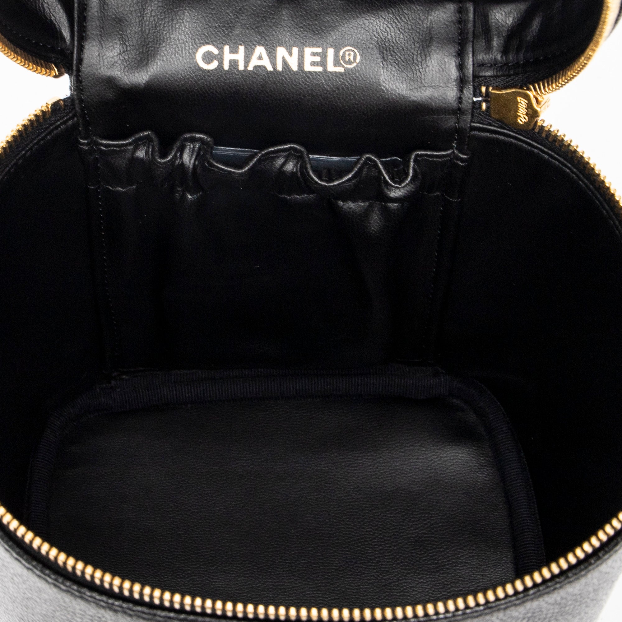 Handbag CC Tall Vanity Case Black Caviar Leather