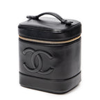 Handbag CC Tall Vanity Case Black Caviar Leather