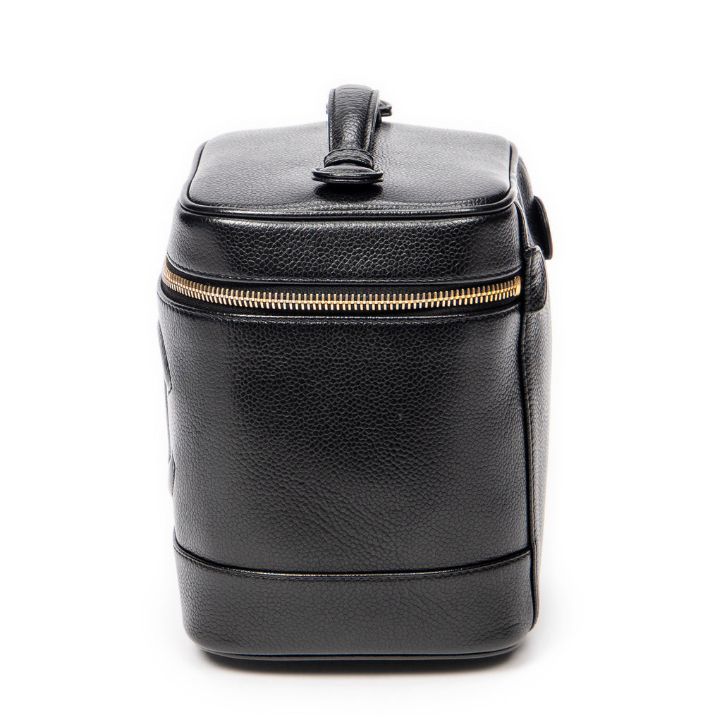 Handbag CC Tall Vanity Case Black Caviar Leather