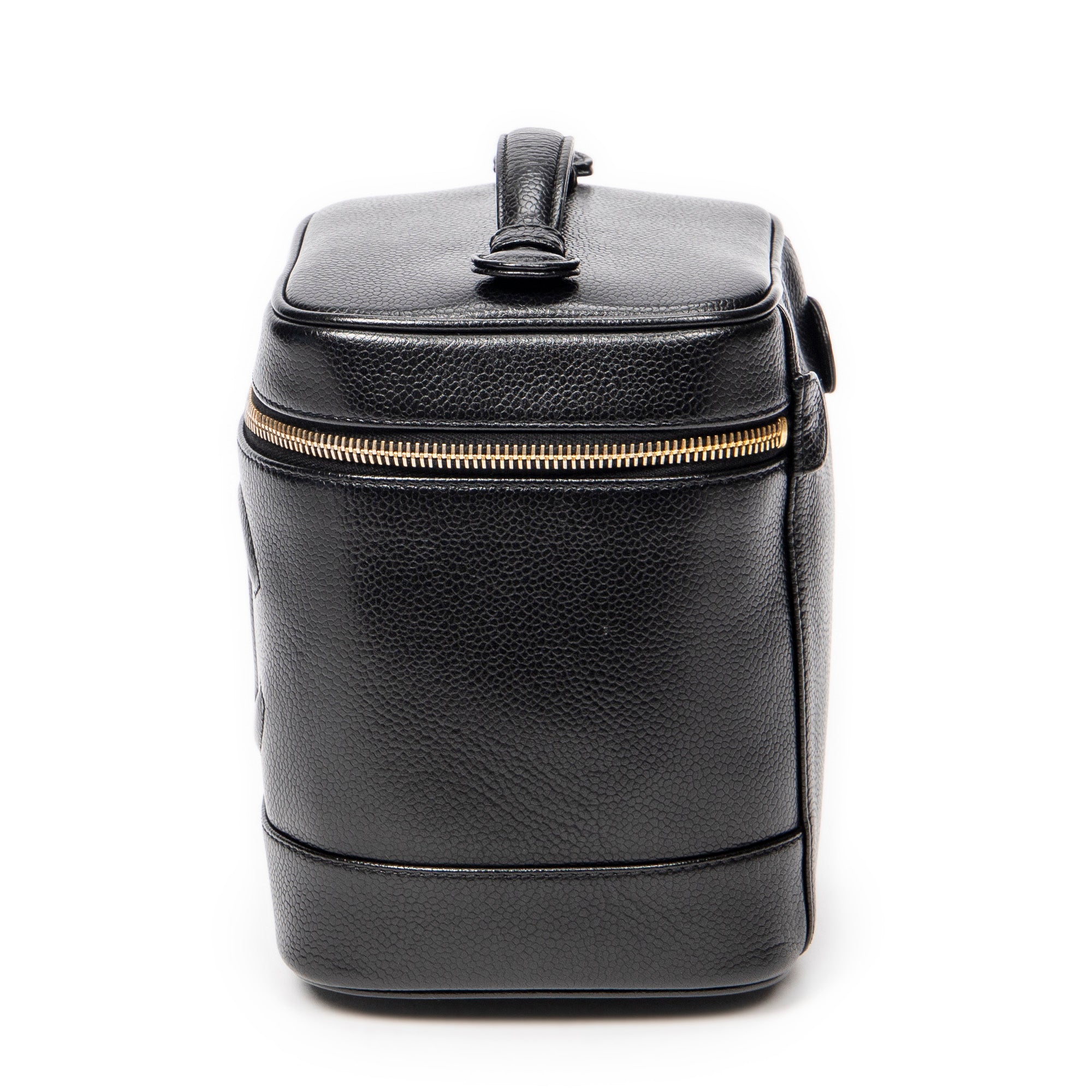 Handbag CC Tall Vanity Case Black Caviar Leather