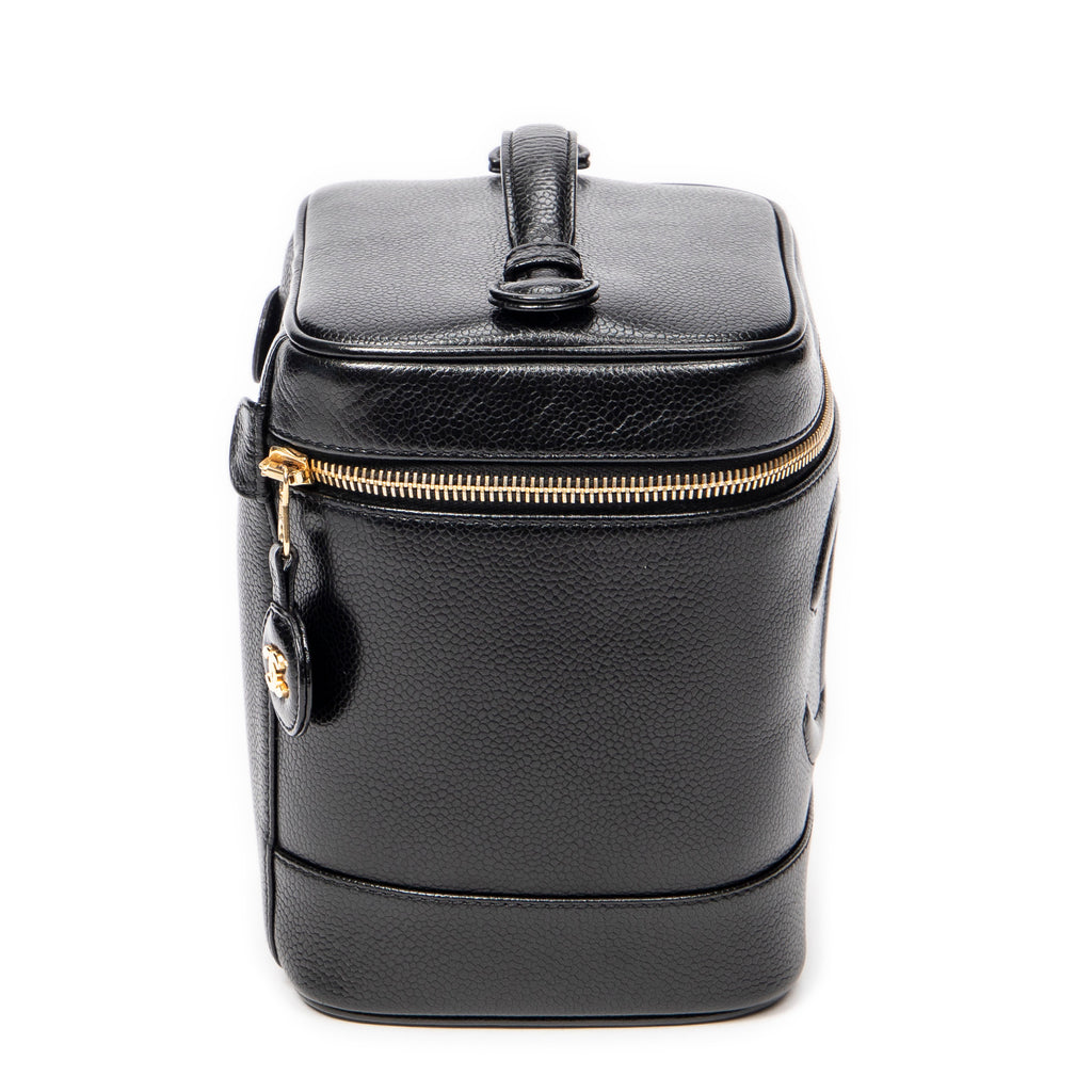 Handbag CC Tall Vanity Case Black Caviar Leather