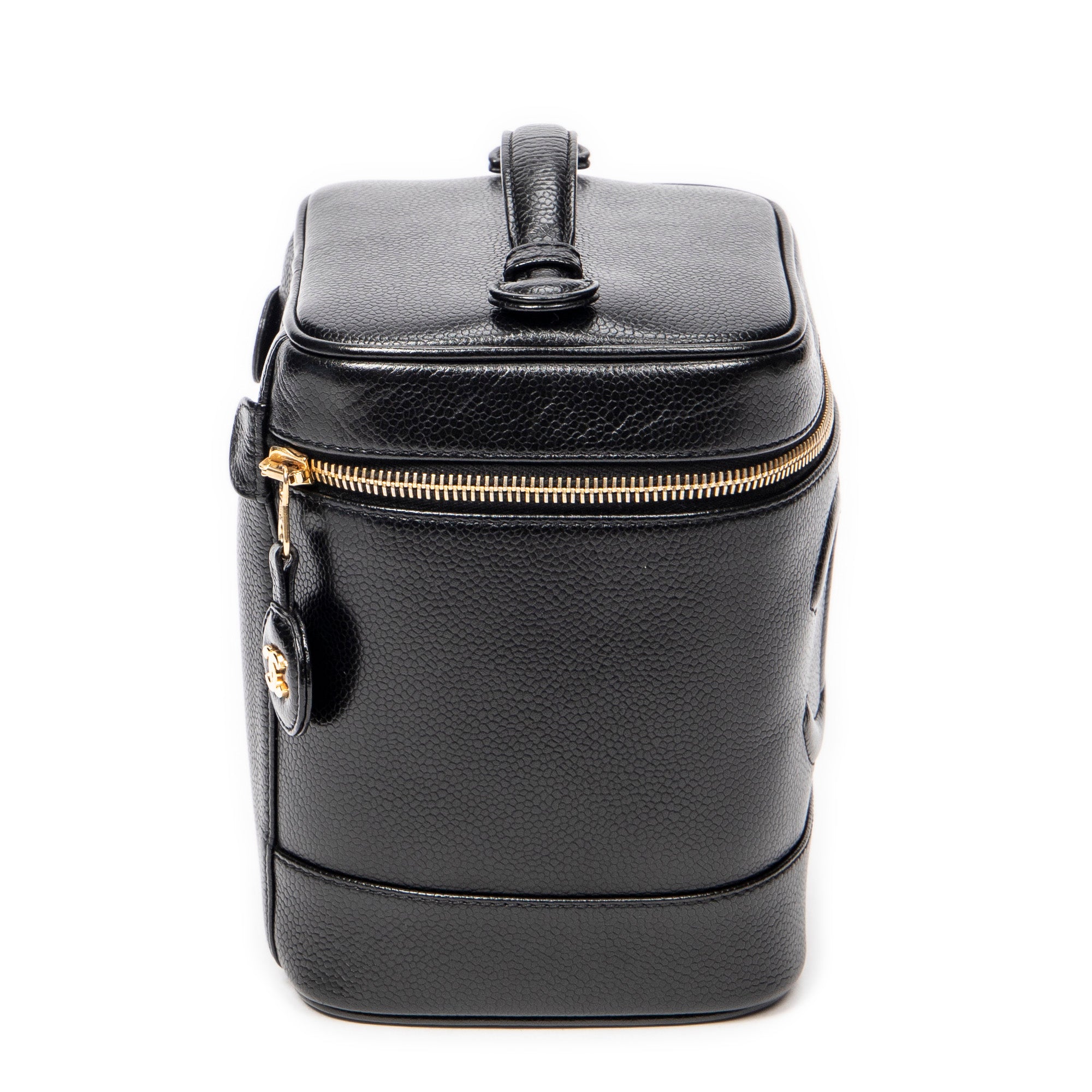 Handbag CC Tall Vanity Case Black Caviar Leather