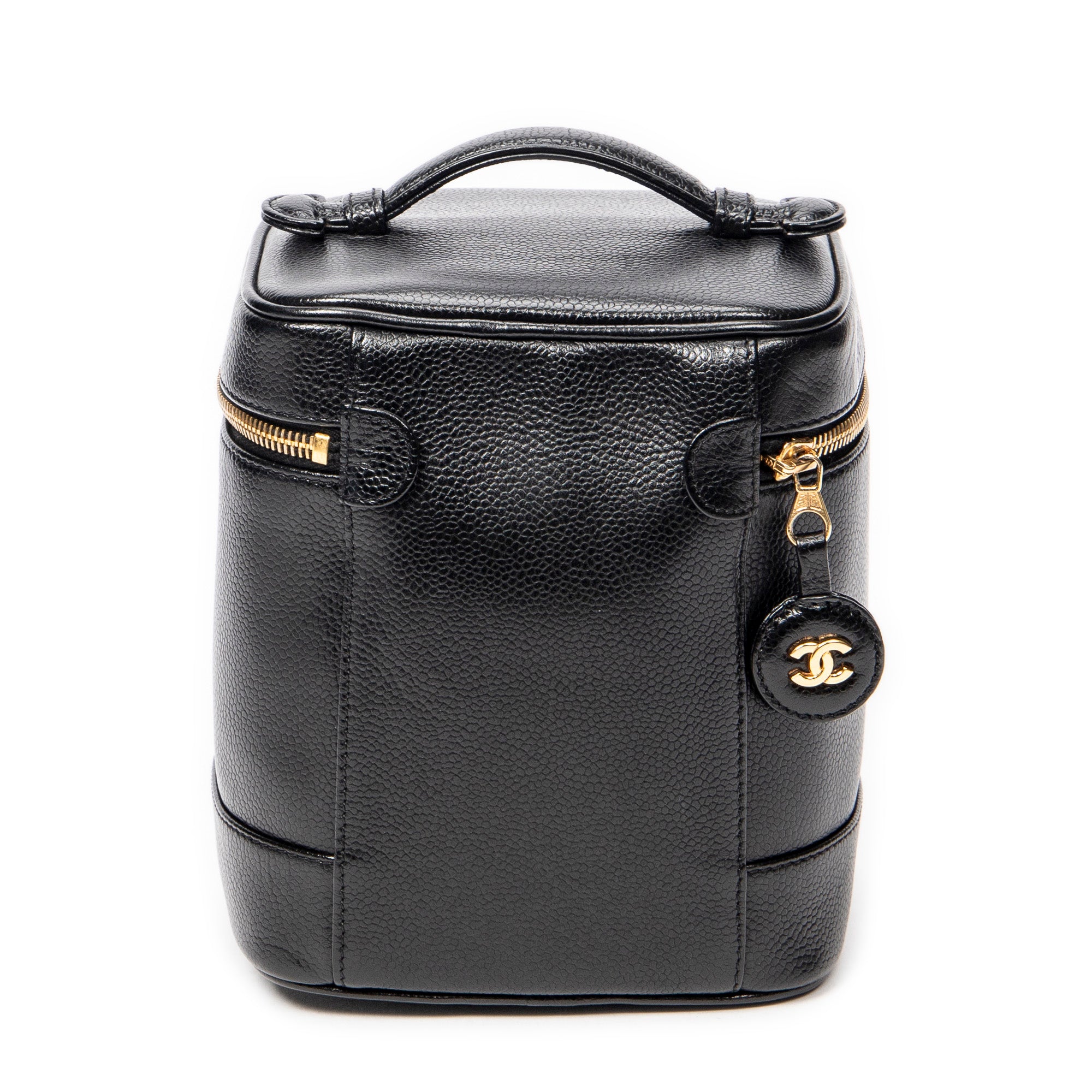 Handbag CC Tall Vanity Case Black Caviar Leather