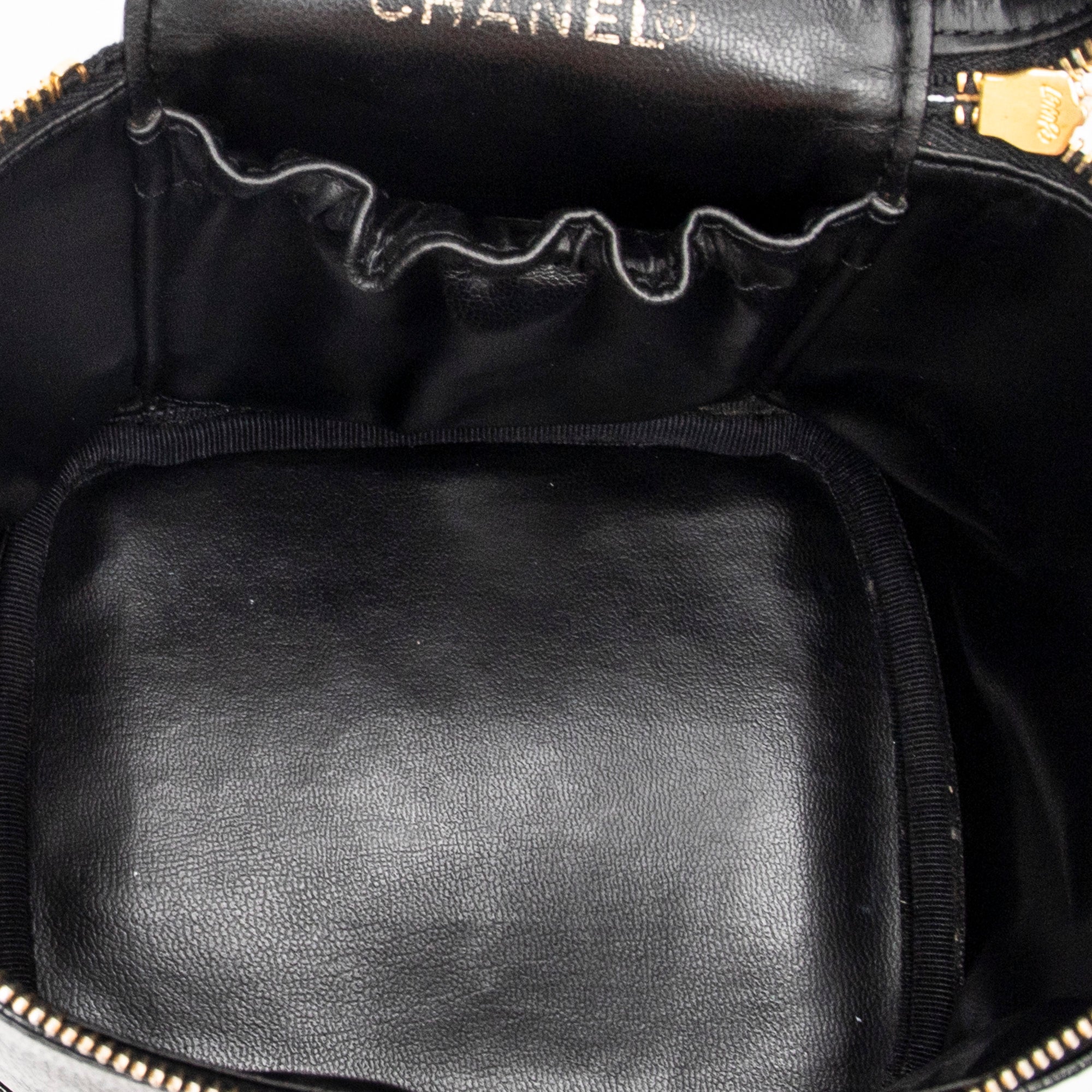 Handbag CC Tall Vanity Case Black Caviar Leather