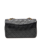 Shoulder Bag Mademoiselle Full Flap Black Quilted Lambskin Leather