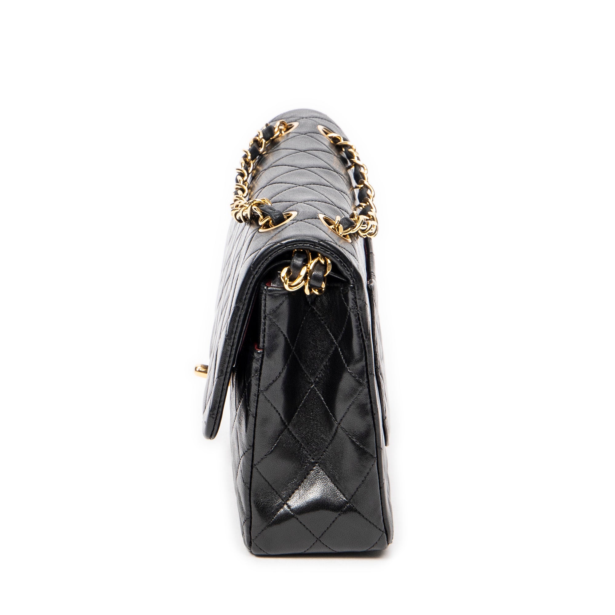 Shoulder Bag Classic Double Flap 26 Black Quilted Lambskin Leather