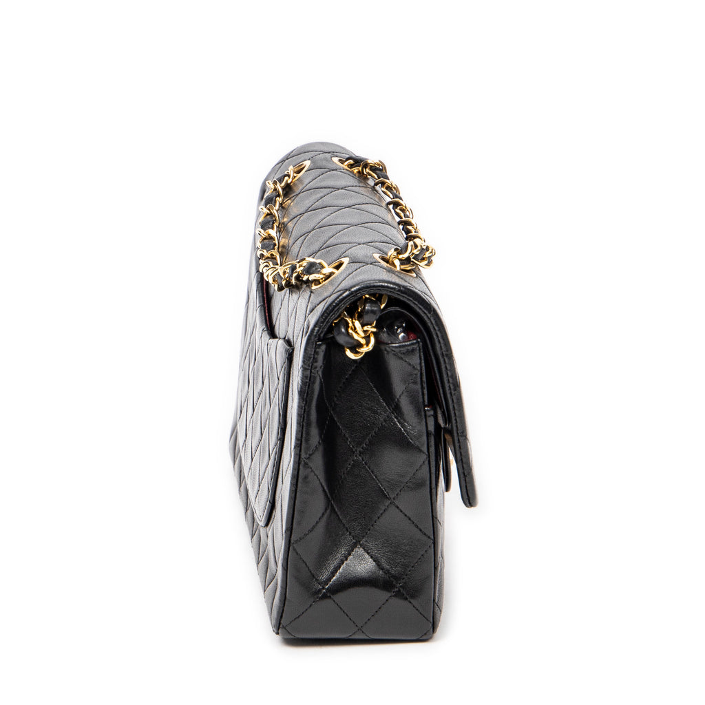 Shoulder Bag Classic Double Flap 26 Black Quilted Lambskin Leather
