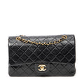 Shoulder Bag Classic Double Flap 26 Black Quilted Lambskin Leather