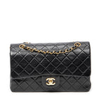 Shoulder Bag Classic Double Flap 26 Black Quilted Lambskin Leather