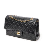 Shoulder Bag Classic Double Flap 26 Black Quilted Lambskin Leather