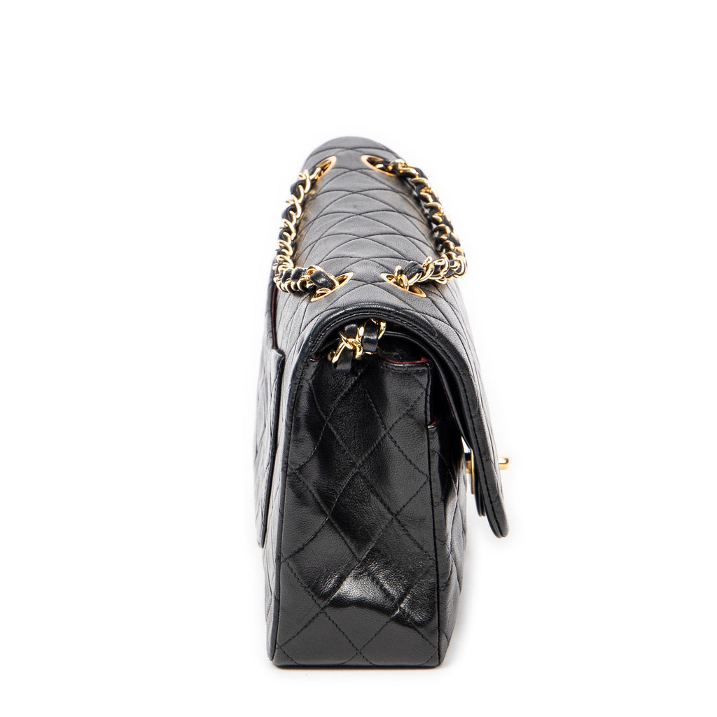 Shoulder Bag Classic Double Flap 26 Black Quilted Lambskin Leather