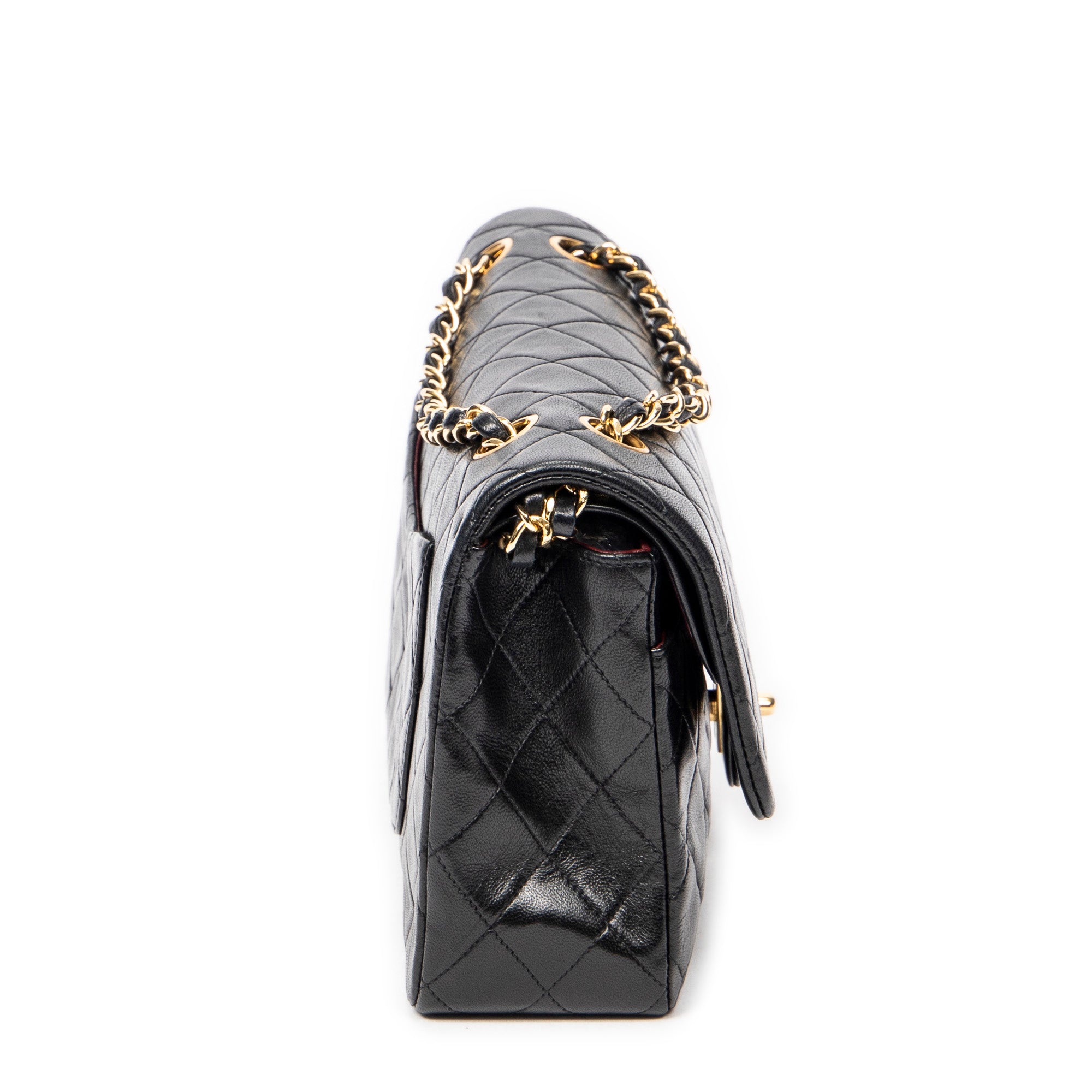 Shoulder Bag Classic Double Flap 26 Black Quilted Lambskin Leather
