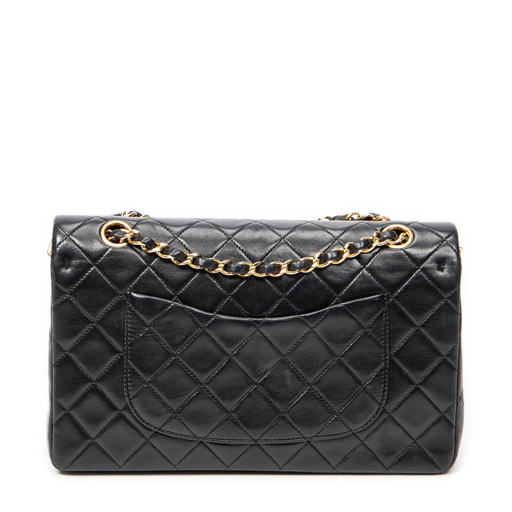 Shoulder Bag Classic Double Flap 26 Black Quilted Lambskin Leather