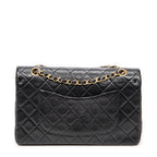 Shoulder Bag Classic Double Flap 26 Black Quilted Lambskin Leather